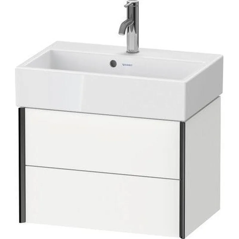Money Back Guarantee Duravit Xviu 23" x 16" x 15" Two Drawer Wall-Mount Vanity Unit, White Matt (XV43160B218)
