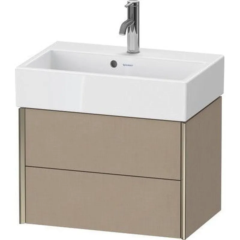 Duravit Xviu 23" x 16" x 15" Two Drawer Wall-Mount Vanity Unit, Linen (XV43160B175) Brand New