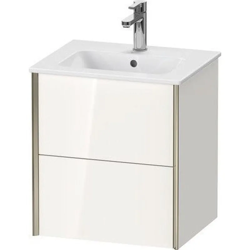 Bargain Duravit Xviu 20" x 22" x 17" Two Drawer Wall-Mount Vanity Unit, White High Gloss (XV43150B122)
