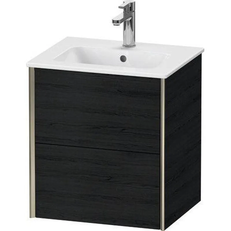 Duravit Xviu 20" x 22" x 17" Two Drawer Wall-Mount Vanity Unit, Oak Black (XV43150B116) In Demand