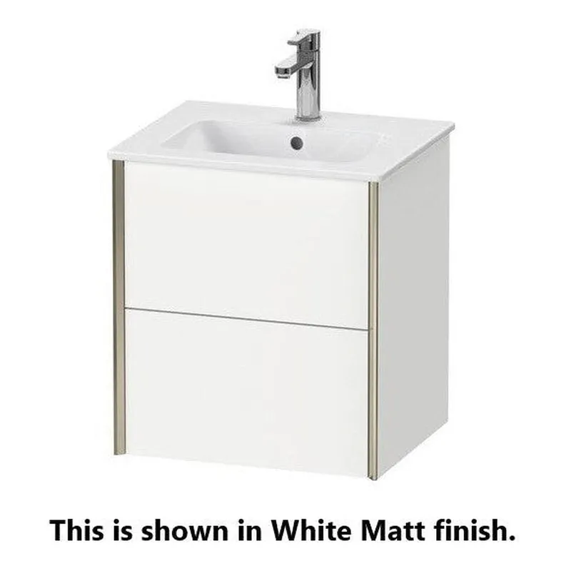 Worldwide Shipping Duravit Xviu 20" x 22" x 17" Two Drawer Wall-Mount Vanity Unit, Brushed Oak (XV43150B112)