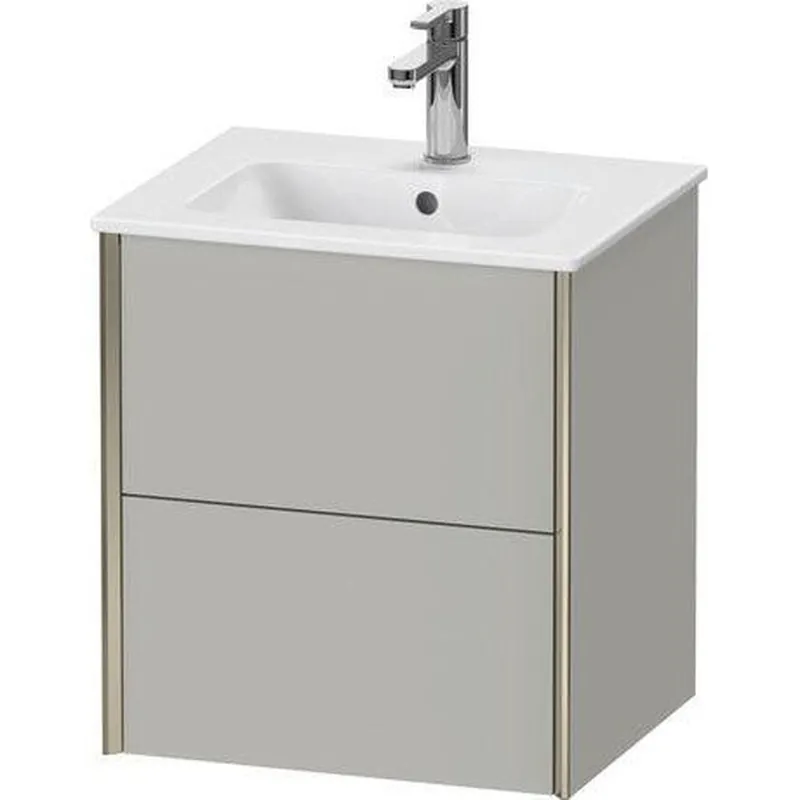 Holiday Sale Duravit Xviu 20" x 22" x 17" Two Drawer Wall-Mount Vanity Unit, Concrete Grey Matt (XV43150B107)