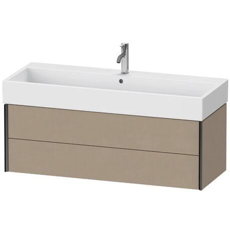Duravit Xviu 47" x 16" x 18" Two Drawer Wall-Mount Vanity Unit, Linen (XV43380B275) Certified