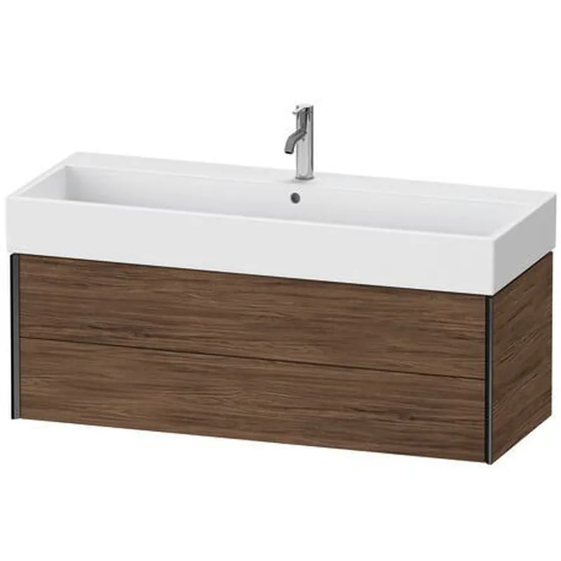 Duravit Xviu 47" x 16" x 18" Two Drawer Wall-Mount Vanity Unit, Walnut Dark (XV43380B221) Wholesale