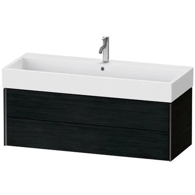 Fan Favorite Duravit Xviu 47" x 16" x 18" Two Drawer Wall-Mount Vanity Unit, Oak Black (XV43380B216)