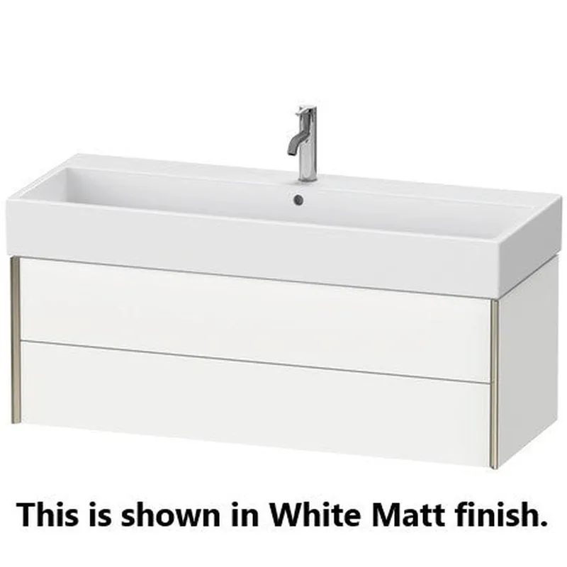 Duravit Xviu 47" x 16" x 18" Two Drawer Wall-Mount Vanity Unit, Cashmere Oak (XV43380B211) Price Cut