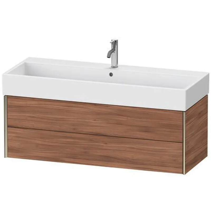 Duravit Xviu 47" x 16" x 18" Two Drawer Wall-Mount Vanity Unit, Natural Walnut (XV43380B179) Limited Offer