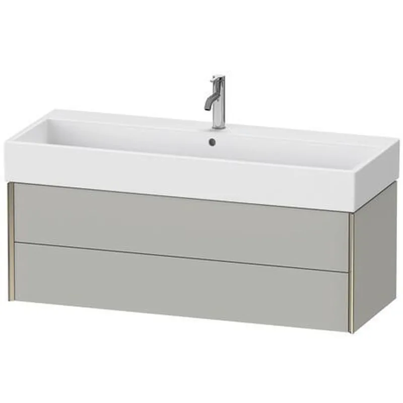 Duravit Xviu 47" x 16" x 18" Two Drawer Wall-Mount Vanity Unit, Concrete Grey Matt (XV43380B107) Factory Price