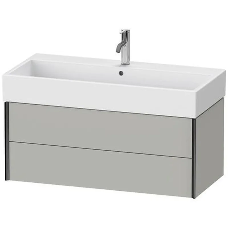 Top Pick Duravit Xviu 39" x 16" x 18" Two Drawer Wall-Mount Vanity Unit, Concrete Grey Matt (XV43370B207)