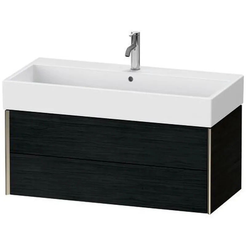 Duravit Xviu 39" x 16" x 18" Two Drawer Wall-Mount Vanity Unit, Oak Black (XV43370B116) Buy Today