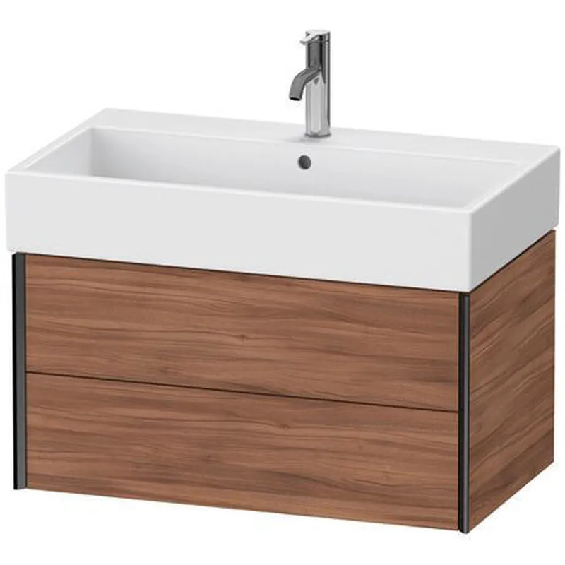 High Quality Duravit Xviu 31" x 16" x 18" Two Drawer Wall-Mount Vanity Unit, Natural Walnut (XV43360B279)
