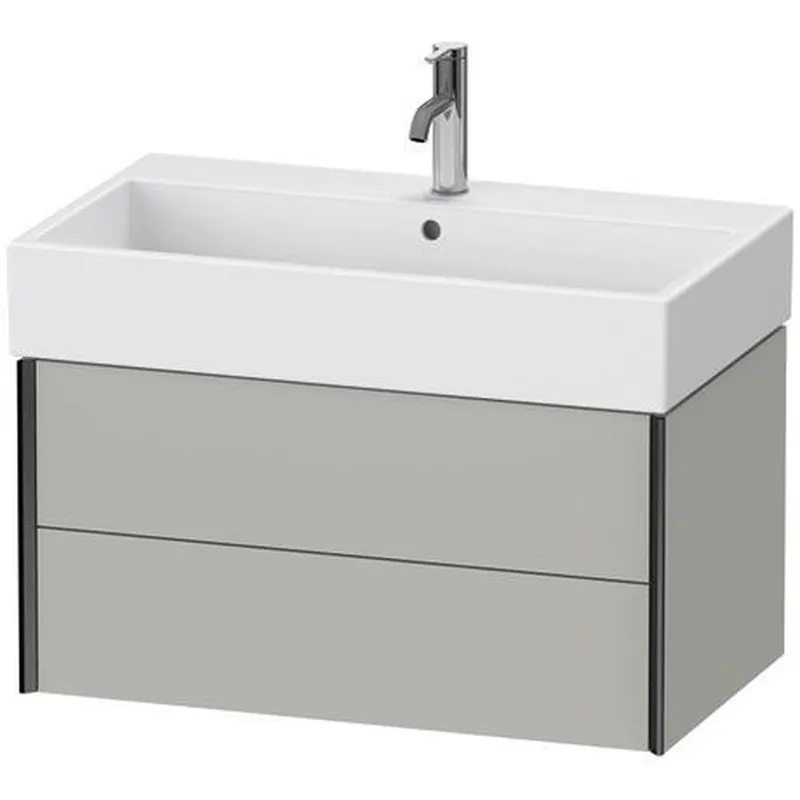 Duravit Xviu 31" x 16" x 18" Two Drawer Wall-Mount Vanity Unit, Concrete Grey Matt (XV43360B207) Best Seller