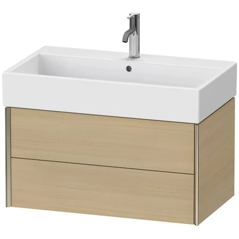 Duravit Xviu 31" x 16" x 18" Two Drawer Wall-Mount Vanity Unit, Mediterreanean Oak Real Wood Veneer (XV43360B171) Instant Buy