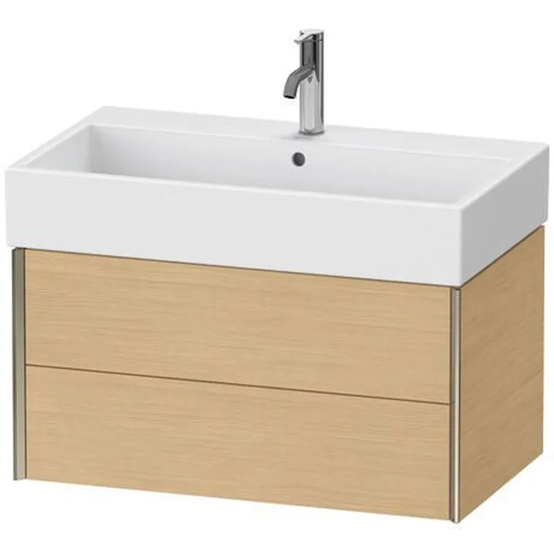 Hassle-Free Returns Duravit Xviu 31" x 16" x 18" Two Drawer Wall-Mount Vanity Unit, Natural Oak (XV43360B130)
