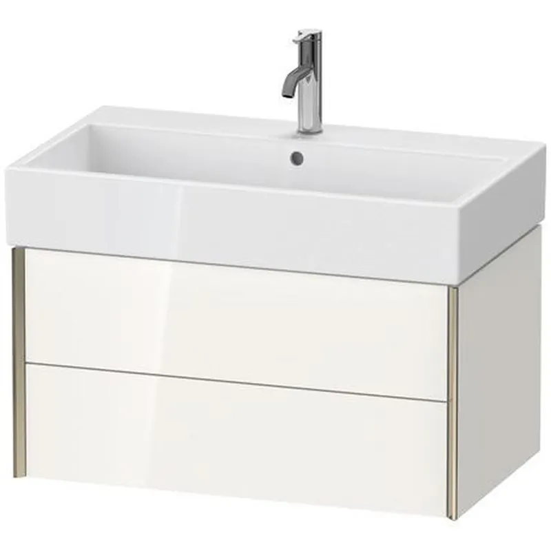 New Release Duravit Xviu 31" x 16" x 18" Two Drawer Wall-Mount Vanity Unit, White High Gloss (XV43360B122)
