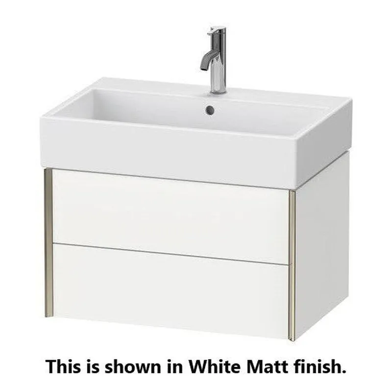 Duravit Xviu 27" x 16" x 18" Two Drawer Wall-Mount Vanity Unit, Cappuccino High Gloss (XV43350B286) Holiday Sale