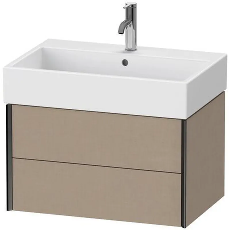 Viral Duravit Xviu 27" x 16" x 18" Two Drawer Wall-Mount Vanity Unit, Linen (XV43350B275)
