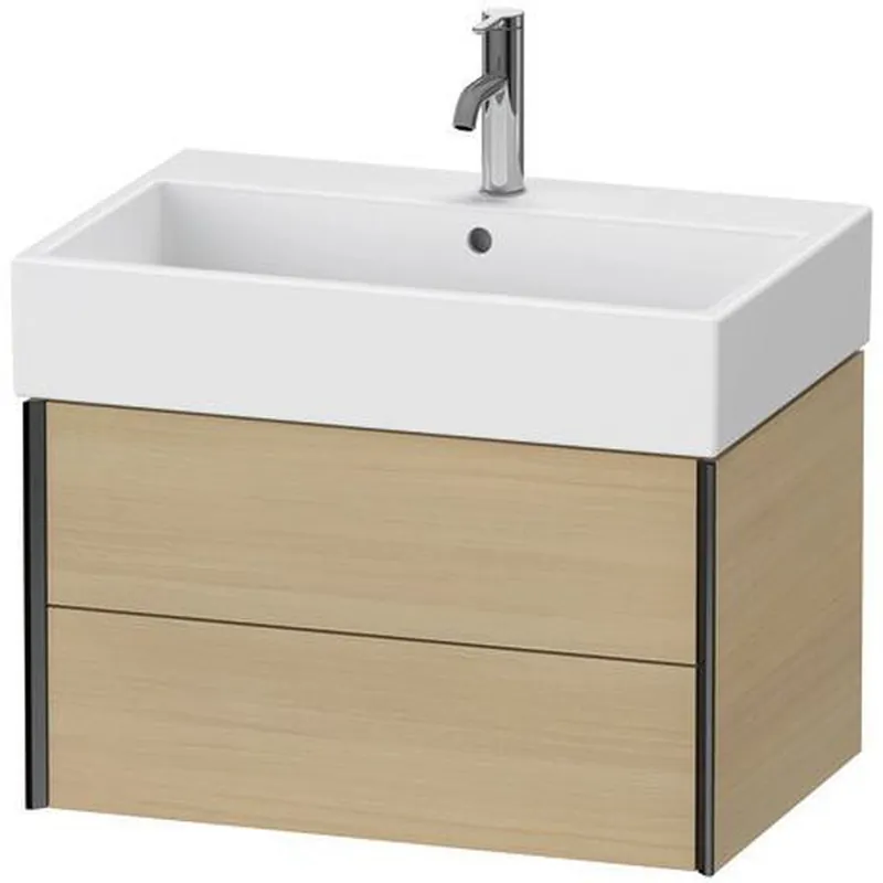Deal Duravit Xviu 27" x 16" x 18" Two Drawer Wall-Mount Vanity Unit, Mediterreanean Oak Real Wood Veneer (XV43350B271)
