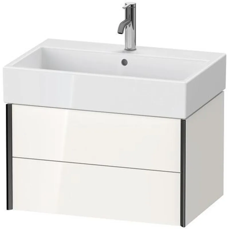 Duravit Xviu 27" x 16" x 18" Two Drawer Wall-Mount Vanity Unit, White High Gloss (XV43350B222) Authentic