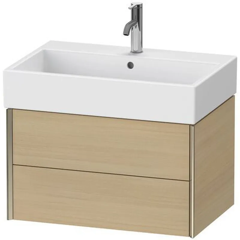 Duravit Xviu 27" x 16" x 18" Two Drawer Wall-Mount Vanity Unit, Mediterreanean Oak Real Wood Veneer (XV43350B171) Viral