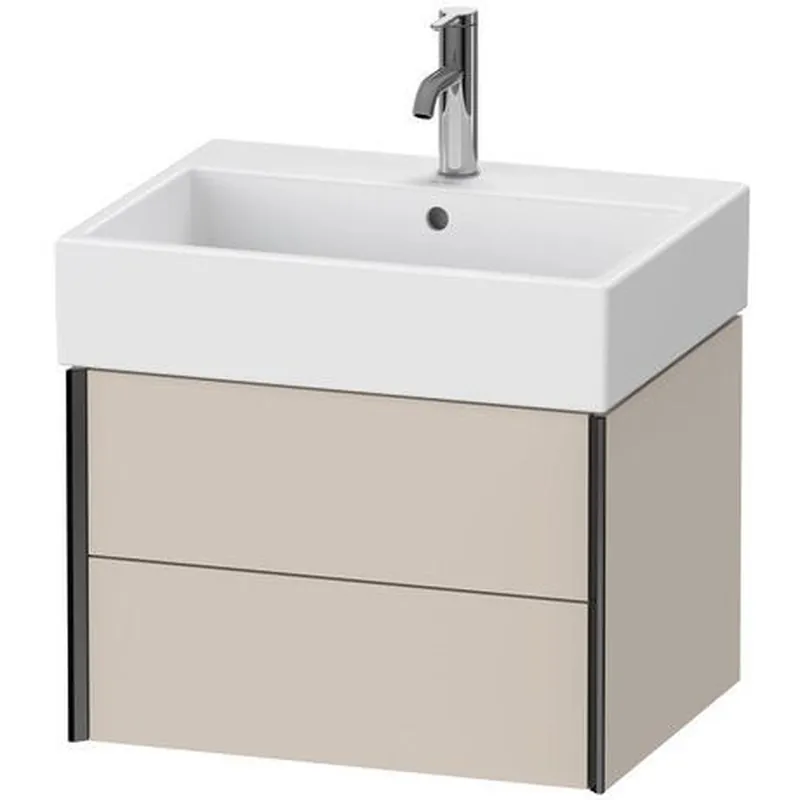 Duravit Xviu 23" x 16" x 18" Two Drawer Wall-Mount Vanity Unit, Taupe Matt (XV43340B291) Trusted Brand