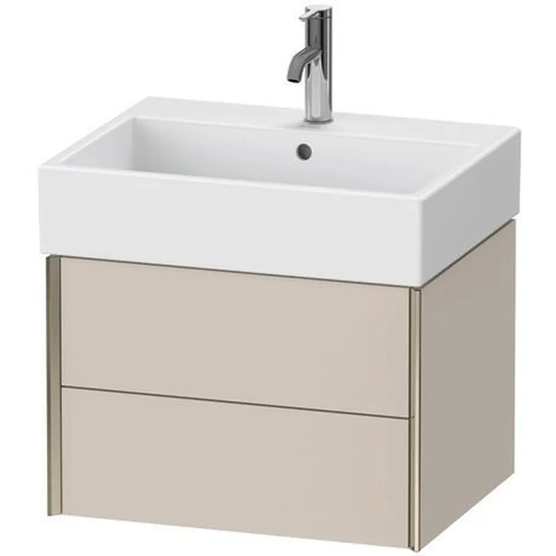 Direct From Factory Duravit Xviu 23" x 16" x 18" Two Drawer Wall-Mount Vanity Unit, Taupe Matt (XV43340B191)