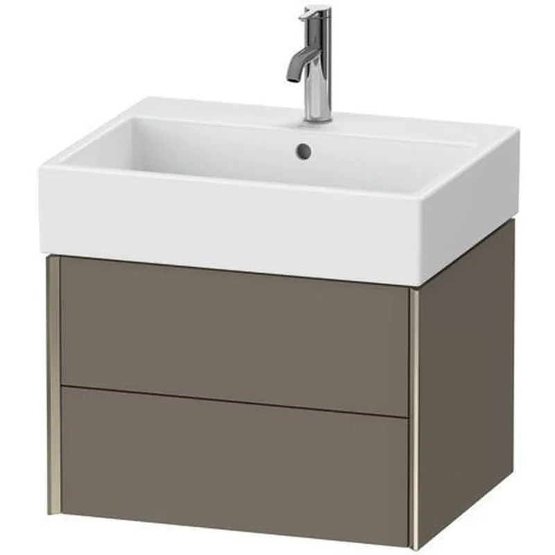 Duravit Xviu 23" x 16" x 18" Two Drawer Wall-Mount Vanity Unit, Flannel Grey Satin Matt Lacquer (XV43340B190) Deal