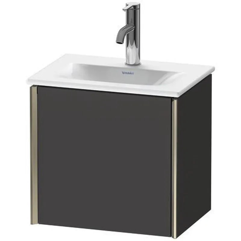 Duravit Xviu 17" x 16" x 12" One Door Wall-Mount Vanity Unit With Left Hinge, Graphite Super Matt (XV4030LB180) High Quality