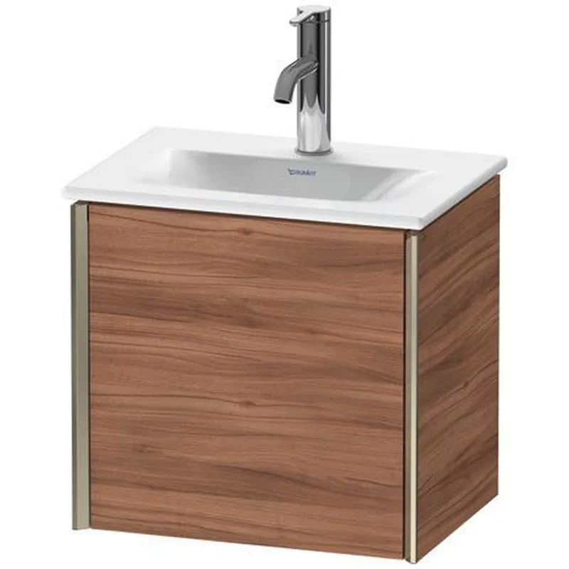 Exclusive Duravit Xviu 17" x 16" x 12" One Door Wall-Mount Vanity Unit With Left Hinge, Natural Walnut (XV4030LB179)