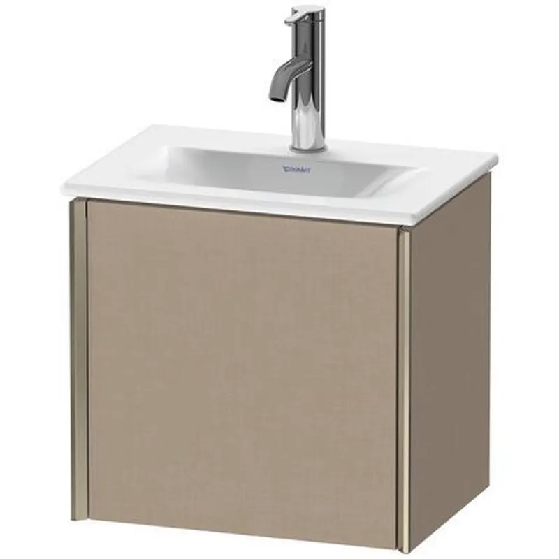 Trusted Brand Duravit Xviu 17" x 16" x 12" One Door Wall-Mount Vanity Unit With Left Hinge, Linen (XV4030LB175)
