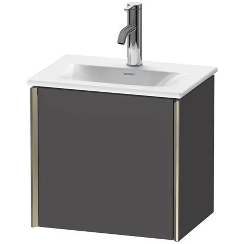 Duravit Xviu 17" x 16" x 12" One Door Wall-Mount Vanity Unit With Left Hinge, Graphite Matt (XV4030LB149) Authentic