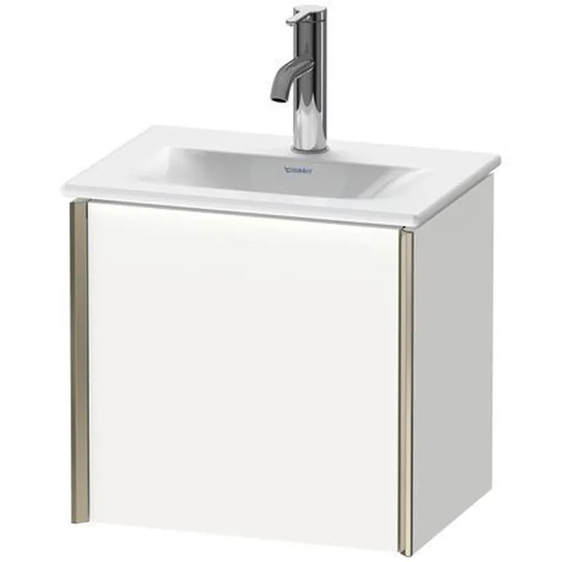 Duravit Xviu 17" x 16" x 12" One Door Wall-Mount Vanity Unit With Left Hinge, White Matt (XV4030LB118) Clearance