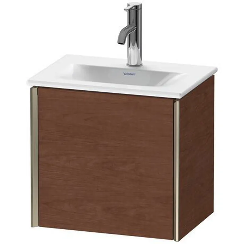 Exclusive Duravit Xviu 17" x 16" x 12" One Door Wall-Mount Vanity Unit With Left Hinge, American Walnut (XV4030LB113)