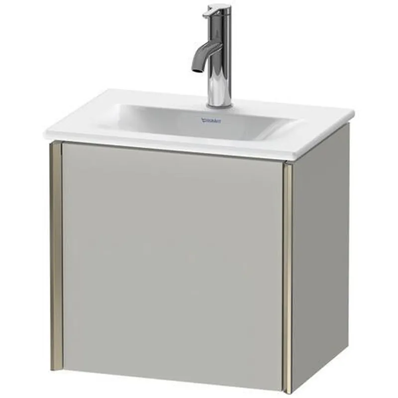 Duravit Xviu 17" x 16" x 12" One Door Wall-Mount Vanity Unit With Left Hinge, Concrete Grey Matt (XV4030LB107) Free Shipping