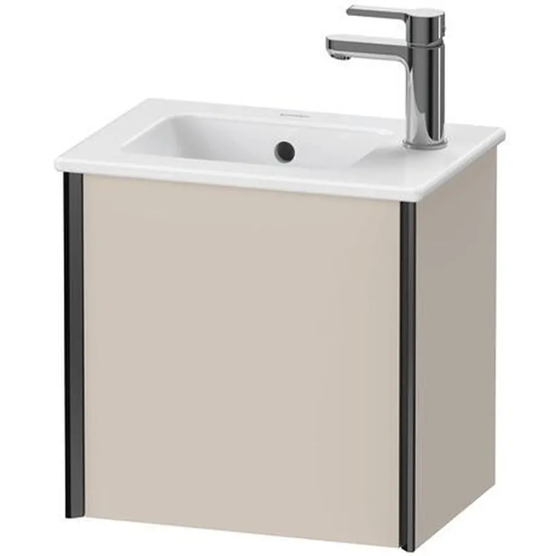 Duravit Xviu 16" x 16" x 11" One Door Wall-Mount Vanity Unit With Right Hinge, Taupe Matt (XV4024RB291) Budget