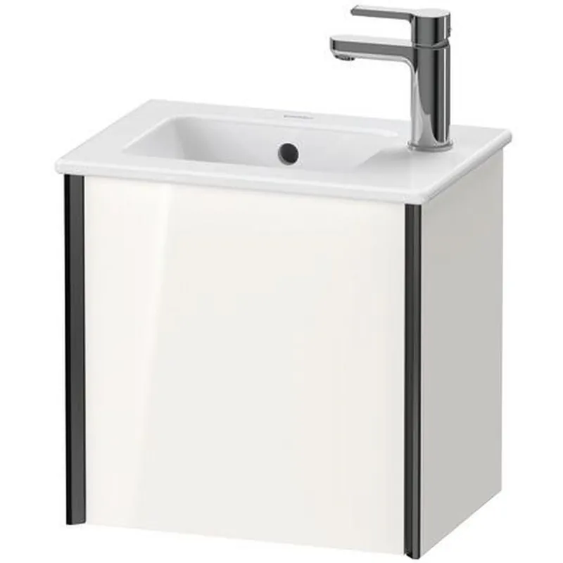 Duravit Xviu 16" x 16" x 11" One Door Wall-Mount Vanity Unit With Right Hinge, White High Gloss (XV4024RB222) Instant Buy