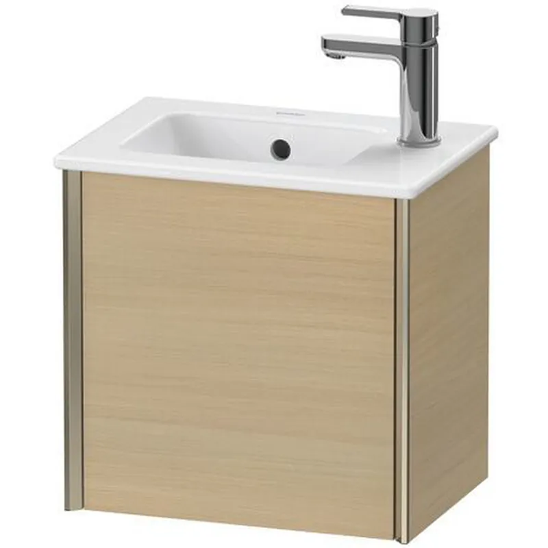 Duravit Xviu 16" x 16" x 11" One Door Wall-Mount Vanity Unit With Right Hinge, Mediterreanean Oak Real Wood Veneer (XV4024RB171) Flash Sale