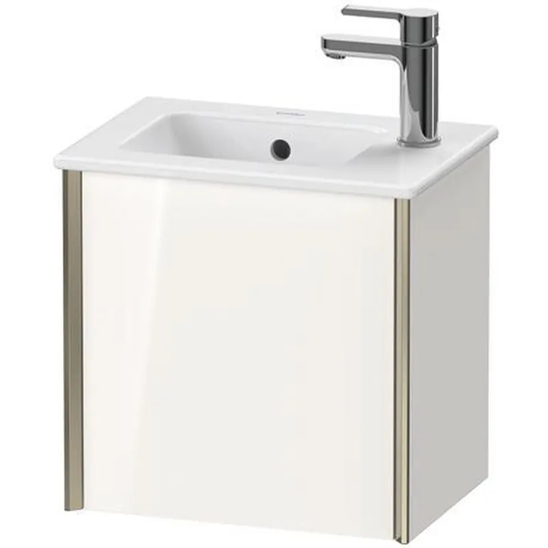 Duravit Xviu 16" x 16" x 11" One Door Wall-Mount Vanity Unit With Right Hinge, White High Gloss (XV4024RB122) Top Pick