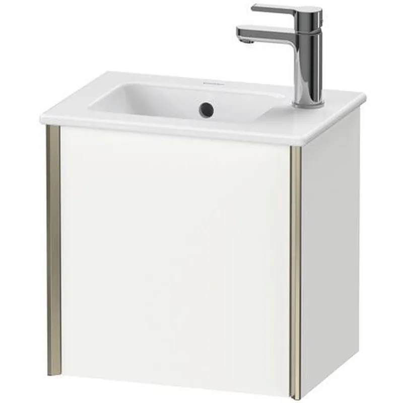 Don’t Miss Out Duravit Xviu 16" x 16" x 11" One Door Wall-Mount Vanity Unit With Right Hinge, White Matt (XV4024RB118)