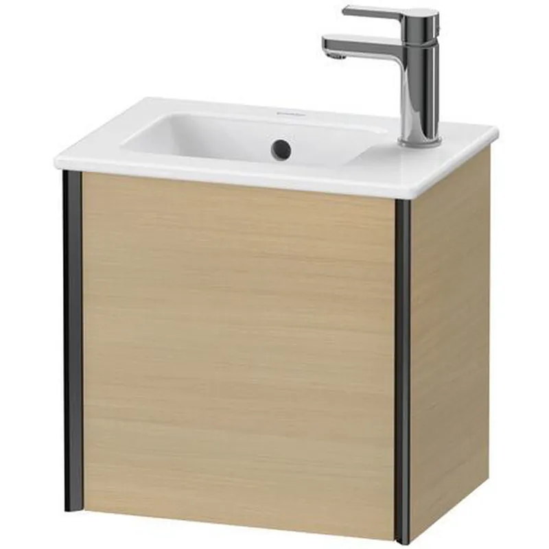 Hot Picks Duravit Xviu 16" x 16" x 11" One Door Wall-Mount Vanity Unit With Left Hinge, Mediterreanean Oak Real Wood Veneer (XV4024LB271)