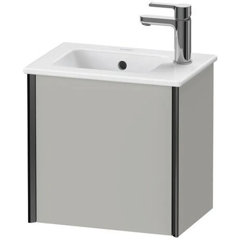 Direct From Factory Duravit Xviu 16" x 16" x 11" One Door Wall-Mount Vanity Unit With Left Hinge, Concrete Grey Matt (XV4024LB207)