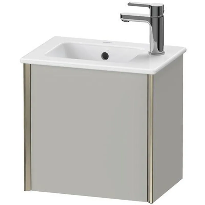 Duravit Xviu 16" x 16" x 11" One Door Wall-Mount Vanity Unit With Left Hinge, Concrete Grey Matt (XV4024LB107) Must Have