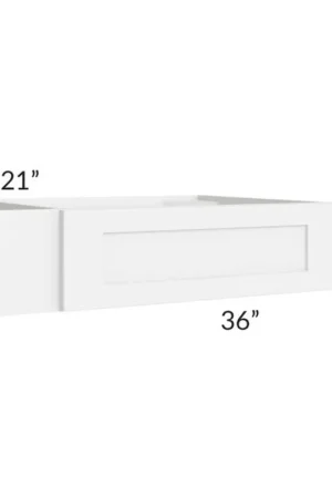 RTA Brilliant White Shaker 36" Vanity Knee Drawer (Can Be Trimmed) Hassle-Free Returns