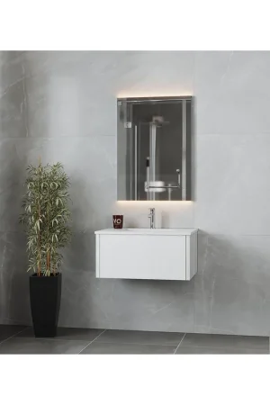 Laviva Legno 30" Alabaster White Vanity Base and Matte White Solid Surface Countertop With Integrated Sink Special Offer