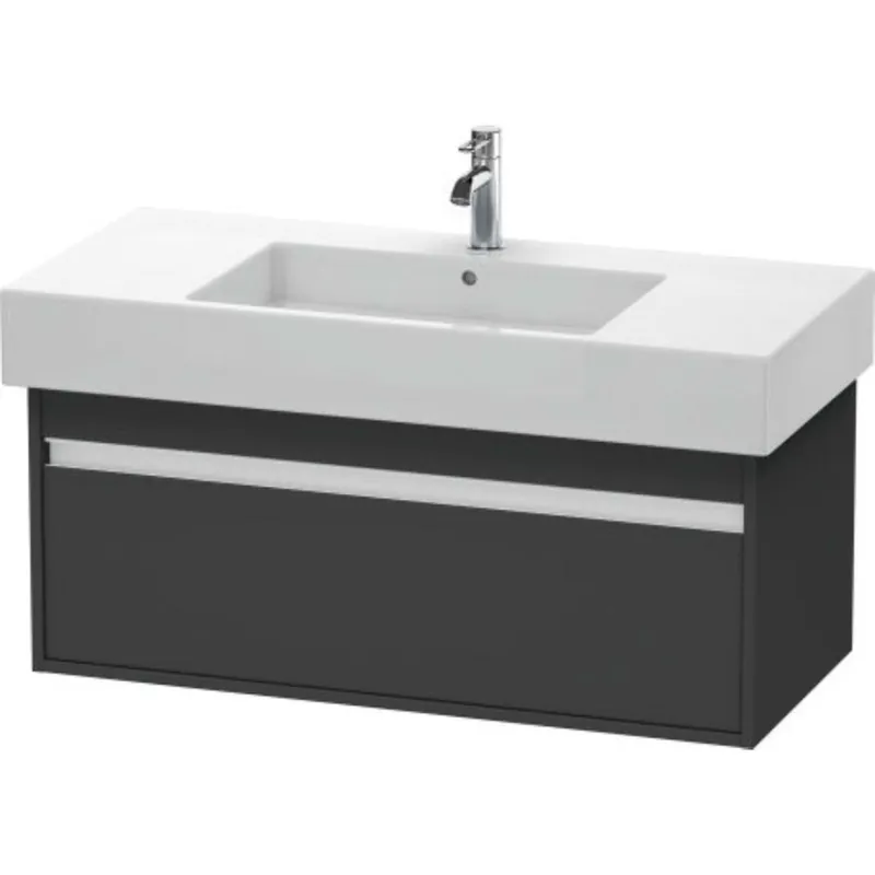 Duravit Ketho 39" x 16" x 18" Wall-Mount Vanity Unit in Graphite Matt (KT669104949) Free Shipping