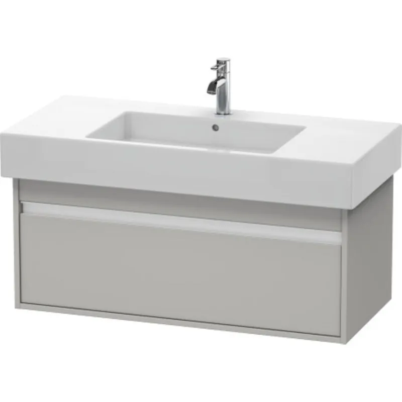 Weekend Sale Duravit Ketho 39" x 16" x 18" Wall-Mount Vanity Unit in Concrete Grey Matt (KT669100707)