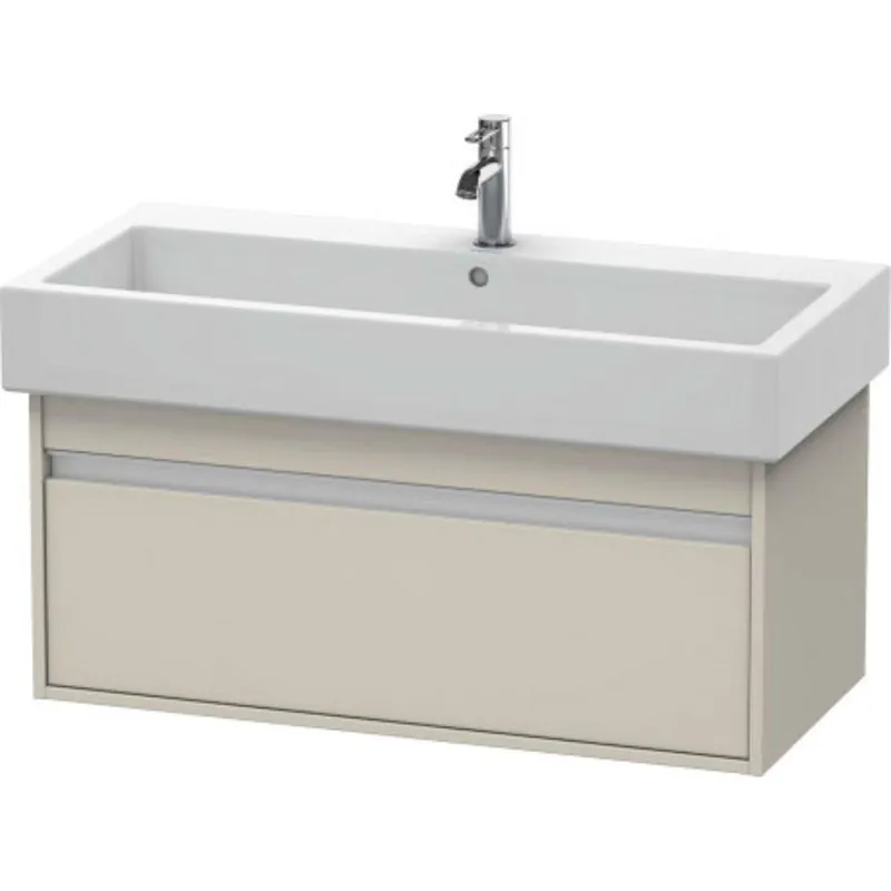 Duravit Ketho 37" x 16" x 17" Wall-Mount Vanity Unit in Taupe Matt (KT668809191) Last Chance