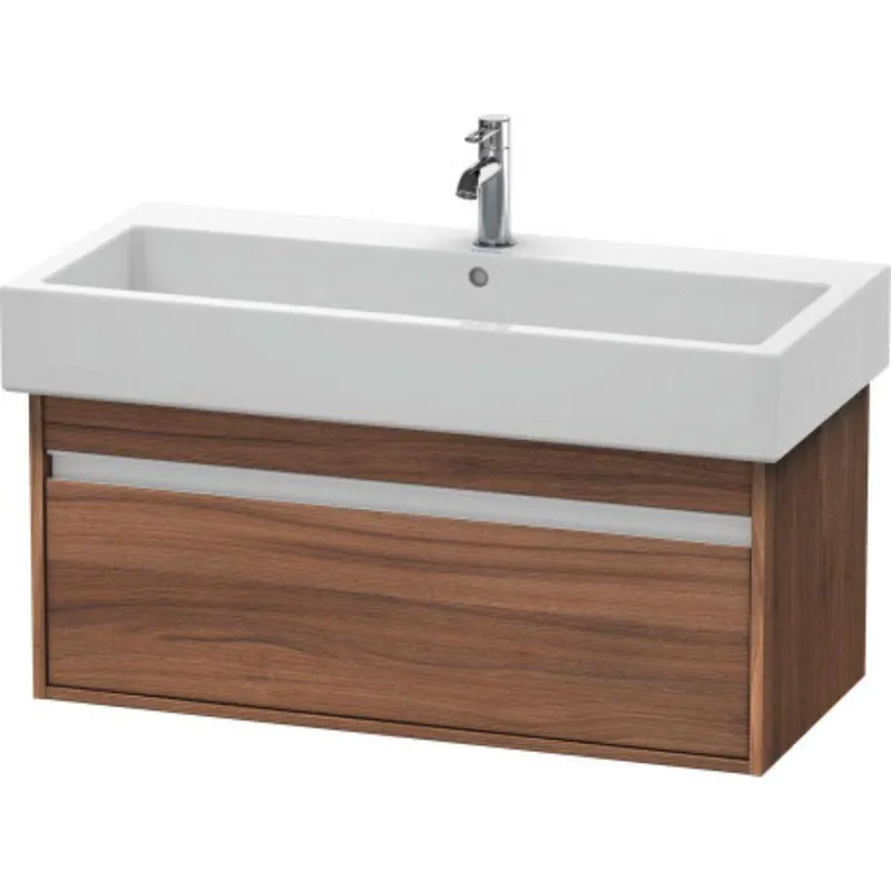 Free Returns Duravit Ketho 37" x 16" x 17" Wall-Mount Vanity Unit in Natural Walnut (KT668807979)