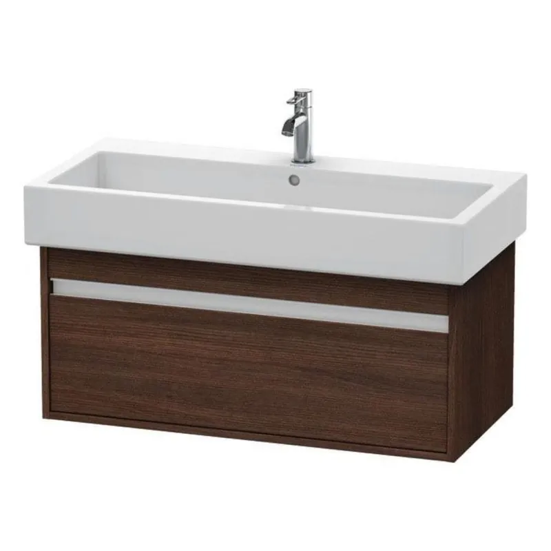 Duravit Ketho 37" x 16" x 17" Wall-Mount Vanity Unit in Chestnut Dark (KT668805353) Shop Now