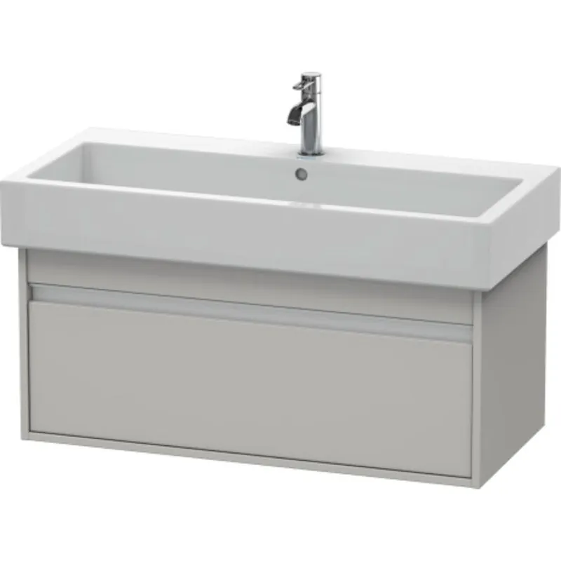 Deal Duravit Ketho 37" x 16" x 17" Wall-Mount Vanity Unit in Concrete Grey Matt (KT668800707)